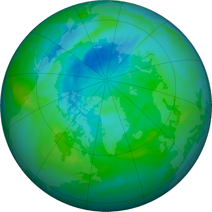 Arctic ozone map for 13 August 2011